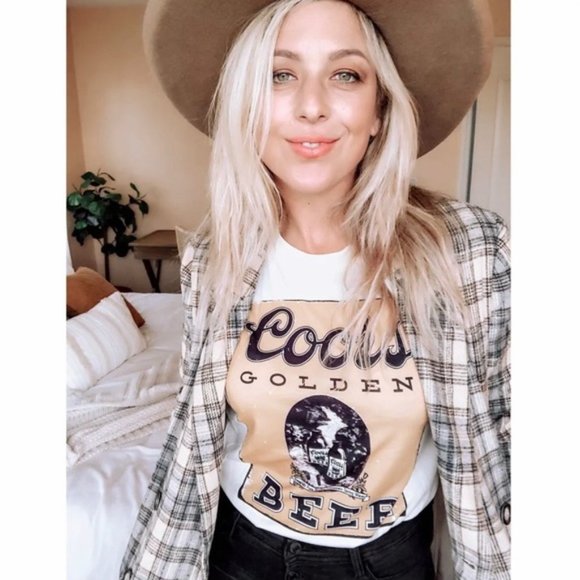 New Coors Golden Beer Vintage Graphic T-Shirt Tee - Picture 9 of 9